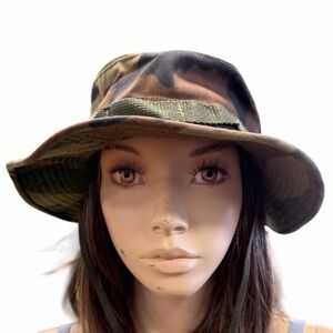 Jungle Bucket Hat Vintage Unisex 1986 Camouflage Size 7 1/2